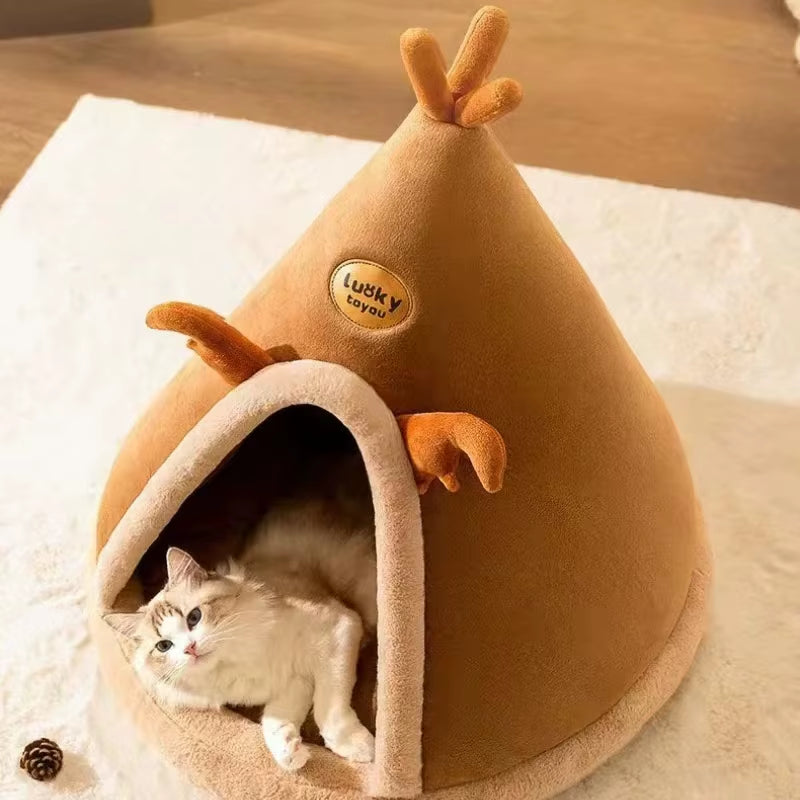 CozyPaws Tent Nest – All-Season Hideaway Bed for Dogs and Cats
